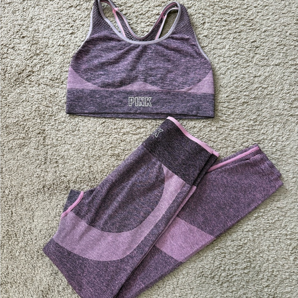VS Pink Sports Bra and Leggings Set